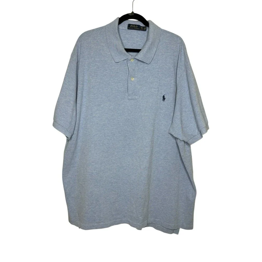Ralph Lauren Shirt Mens 3XB Big Blue Cotton Knit Pony Polo Classic Preppy